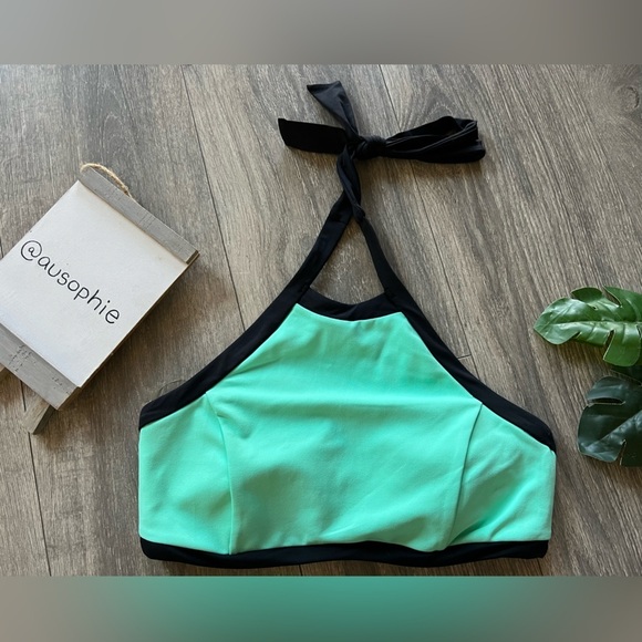 Seafolly Block Party Bikini Set in Rare Teal Color. Size 12 - Picture 6 of 12